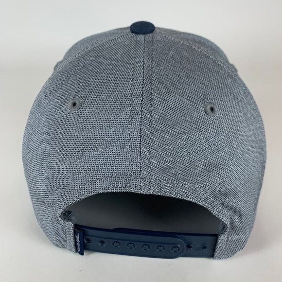 Travis Mathew Golf Mens Gray Navy Blue Stretch Fit Snapback Hat - Picture 3 of 5